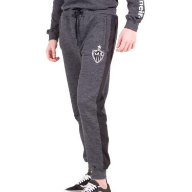 Imagem de Calça Moletom Atlético Mineiro Escudo Faixa Lateral-Masculino