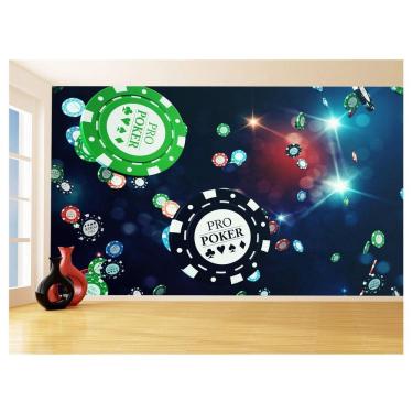 Imagem de Papel De Parede Salão De Jogos Cassino Fichas 3,5M Jcs136