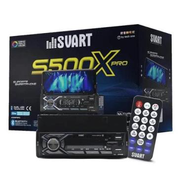 Imagem de Radio automotivo Svart S500X Pro 2 USB Bluetooth + Suporte