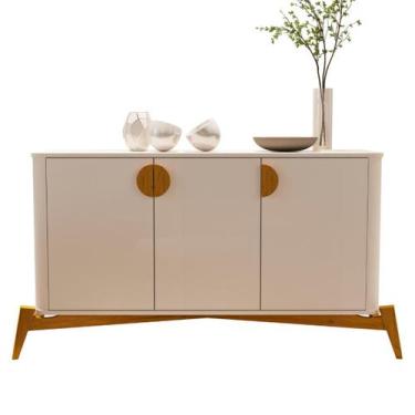 Imagem de Buffet Buriti Puxador Pé Madeira Maciça Off White JB Bechara 31989