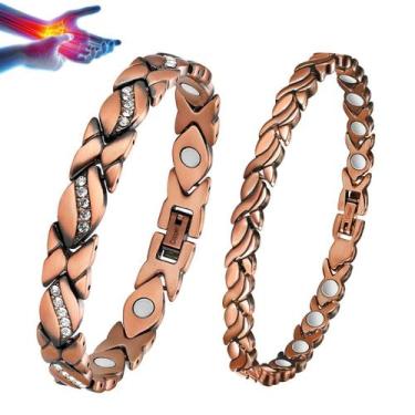 Imagem de Pulseira magnética Vicmag 99,9% de cobre sólido puro para mulheres