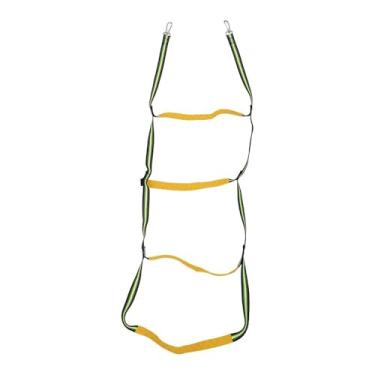 Imagem de Escada de corda marítima com 4 degraus para serviço pesado, ganchos de aço inoxidável, capacidade de carga de 181 kg para barcos, barcos infláveis, caiaques e canoas