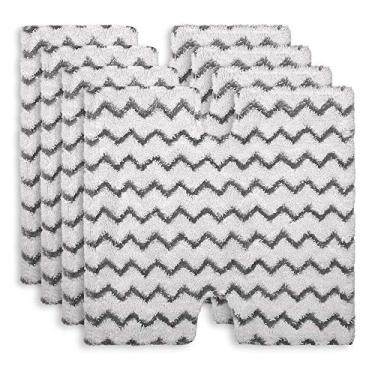 Imagem de Pacote com 2/4 Shark Genius Lift-Away Pro Steam Mop Pad S5003D S5002Q S5003A S6001W S6001WM S6002 S6002C S6003D S6003 S3973 S3973D S3973WM, lavável reutilizável S6003D S6003 S3973 S3973D S3973WM, almofada de esfregão a vapor de microfibra # XTP184 e P184WQ, Cinza, 4