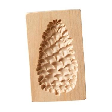 Imagem de Ｂｅｓｇａ Cortador de biscoitos de madeira, modelo de prensa de biscoitos com 3D, ferramenta de cozimento esculpida, ferramenta de decoração artesanal, 13 Cm X 8 Cm X 2 Cm