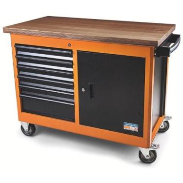 Imagem de Bancada Móvel 6 Gavetas E 1 Porta Tramontina Pro Laranja Tramontina