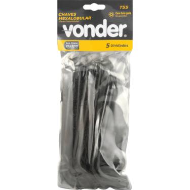 Imagem de Chave Hexalobular T55 c/ Furo Guia Crv c/ 05 peças Vonder