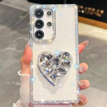 Imagem de Capa para Galaxy A16 5G com glitter transparente e suporte em formato de estrela (para Galaxy A16 5G/glitter transparente)