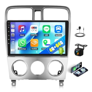 Imagem de [4+64G] Android 13 estéreo automotivo para Subaru Forester 2002-2008 com carro sem fio e Android Auto, rádio de carro de 23 cm com link espelhado, Bluetooth, FM/RDS WiFi, GPS, EQ, DSP SWC + AHD