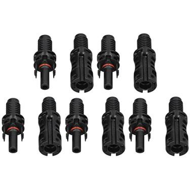 Imagem de Generic Conjunto de 5 Conectores Práticos de Ramificação Solar, Anti-oxidativo, Resistente a Altas Temperaturas, Macho e Fêmea, Conector de Extremidade da Placa de Cabeçalho para Conectores Solares