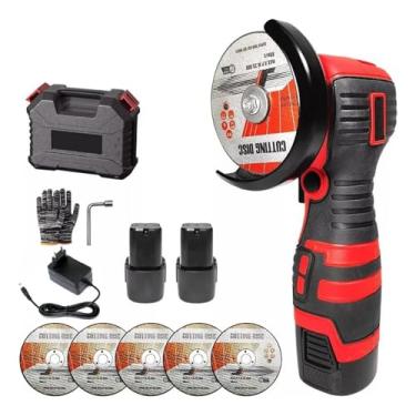 Imagem de GM Bear 16.8V Mini Esmerilhadeira Angular Portátil,2 Baterias,19500 RPM,Lixadeira Esmerilhadeira Angular com Maleta,Corte e Polimento para Metal, Pedra, Madeira, Mármore – Compacta e Recarregável