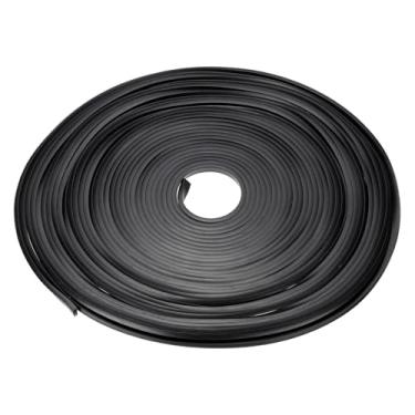 Imagem de YOKIVE Acabamento de borda de canal U de borracha, tira de vedação de porta em forma de U, ajuste de borda de 9,5 cm | Protetor de borda de metal ótimo para portas de carros, chapa metálica (preta