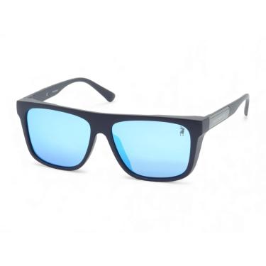 Imagem de Óculos de Sol Casual Polarizado Masculino Polo London Club, Lente UV400 Kit contém Case Couro ECO (Preto e Azul)