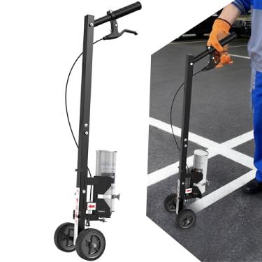 Imagem de SFTPO Varinha de tinta de marcação, pulverizador de tinta industrial de duas rodas, varas de tinta para linha de tinta listrada, campo esportivo, estacionamento, trabalho com tinta spray de marcação