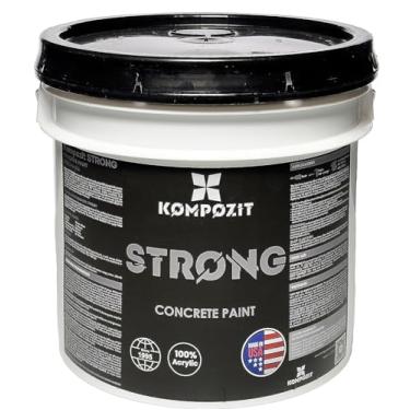 Imagem de KOMPOZIT Tinta para piso de concreto cinza Dove 9 litros | Acabamento acetinado | Interior/Exterior - 100% acrílico, autoescorvante, resistente a pneus quentes - para garagem, garagem, pátio, porão