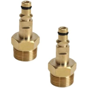 Imagem de Adaptador dourado M22 de 2 peças, adaptador de mangueira de lavadora de alta pressão, conector de pressão, conector rápido, encaixe para substituição da série K, adaptador de mangueira de lavadora de
