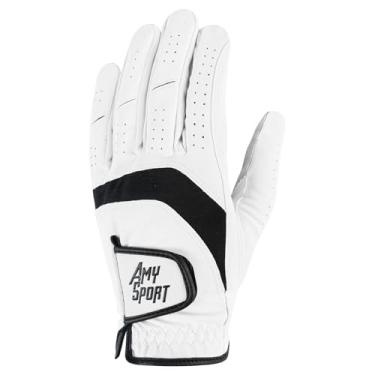 Imagem de Luvas de golfe Amy Sport masculina mão esquerda direita com marcador de bola bandeira dos EUA pacote de valor, couro macio clima de aderência luva masculina macia tamanho P M ML G GG, 1 Pack with USA Flag Ball Marker, X/Large-Worn on Right Hand