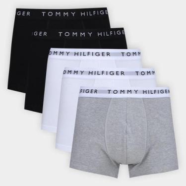 Imagem de Kit Cueca Boxer Tommy Hilfiger Masculina - 5 Peças, Preto, Branco, P