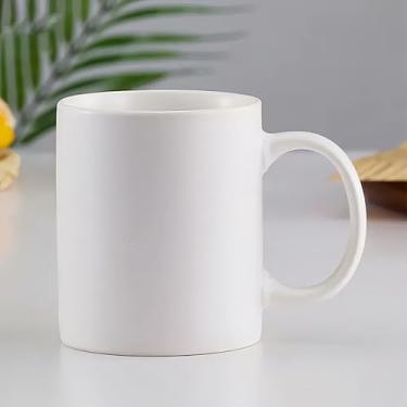 Imagem de Caneca de café de cerâmica de 340 g, xícara de chá super grande de porcelana clássica com alça para escritório e casa, branca