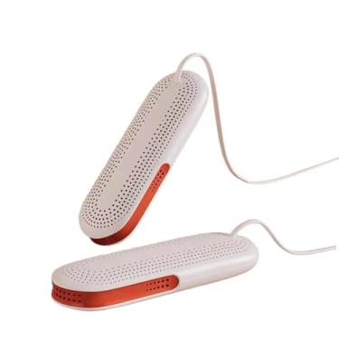 Imagem de Colaxi Secador de calçados portátil elétrico pequeno de 12,5 cm x 5 cm para secagem rápida de tênis, chapéus, meias e botas de esqui infantis. Ideal para, Branco Laranja
