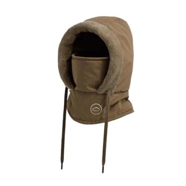 Imagem de Vaveren Gorro/Máscara de Esqui com Capuz, Protetor de Pescoço, Gorro Grosso e Quente, Cachecol/Balaclava para Ciclismo, Motociclismo, Escalada e Caminhadas, Crianças Do Café