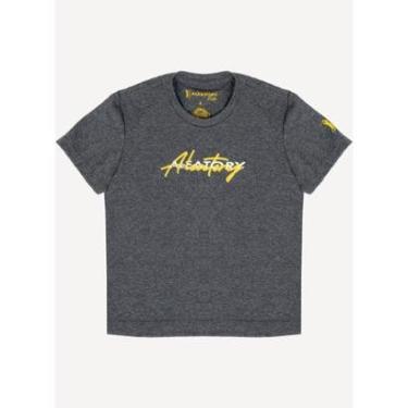Imagem de Camiseta Infantil Aleatory Signed Cinza-Masculino