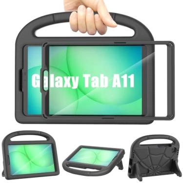 Imagem de Capa para Samsung Galaxy Tab A11/A9/A7 Lite para crianças de 8,7 polegadas, capa Lainergie leve à prova de choque para crianças com alça para Galaxy Tab A9/A7 Lite, preta