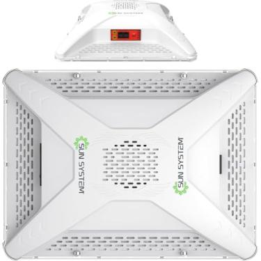 Imagem de Lâmpada LED Sun System HelioGrow DR100 para plantas de interior - 200 watts, diodos reguláveis de espectro total de alta eficiência, corrente margarida até 512 unidades, garantia de 2 anos, ferragens