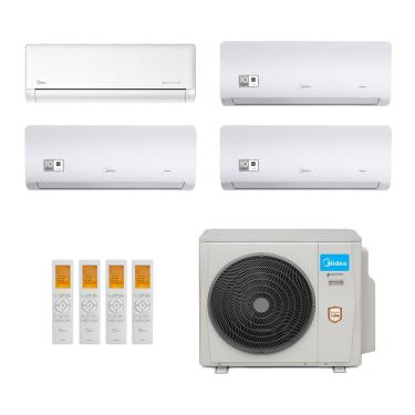 Imagem de Ar-Condicionado Multi Split Inverter Midea 42.000 (1x Evap HW 9.000 + 3x Evap HW 12.000) Quente/Frio 220V								