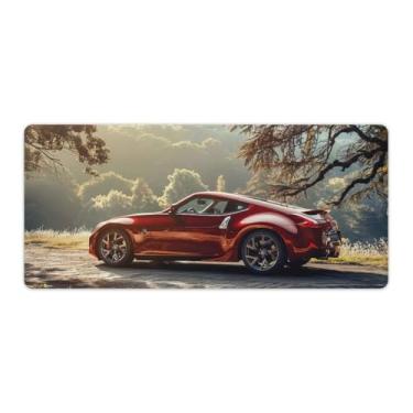Imagem de HouLaiZhe JDM Retro 370z Static Large Gaming Mouse Pads Tapete de Mesa Base de Borracha Antiderrapante Laptop Acessórios de Computador Suprimentos Bloco de Escrita para Escritório Casa 40 x 90 cm