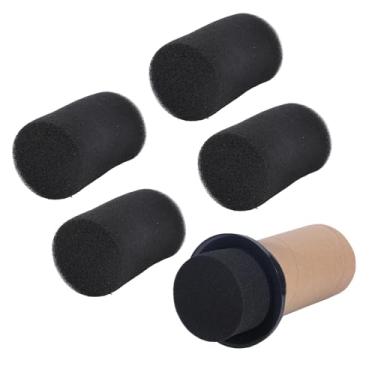 Imagem de 4 peças de esponja de tubo de porta de alto-falante, plugue de esponja de porta de armário de subwoofer, diâmetro 35 mm, altura 50 mm, para alto-falante portátil doméstico