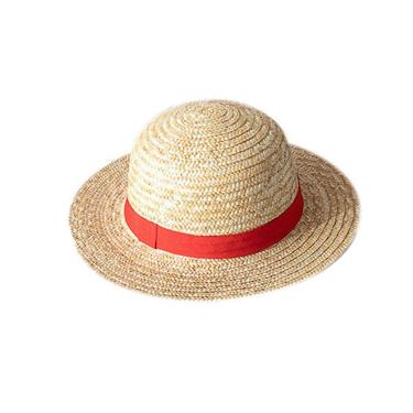 Imagem de Chapéu de pelúcia Cosplay Boné de anime Luffy`s Straw Hat para adultos