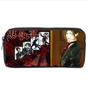 Imagem de Estojo para lápis Black Butlers Cartoon Anime de grande capacidade