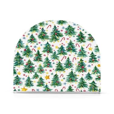 Imagem de xigua Suporte de guardanapo de doces de árvore de Natal e bengala para mesas, porta-guardanapos de papel de prato acrílico elegante, dispensador de papel de seda independente moderno para sala de