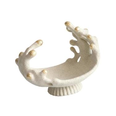 Imagem de KiBcsLic Bandeja para Perfumes, Decoração de Quarto, Resina, Objeto de Decoração Inusitado, Prato Organizador para Chaves, Relógios, Pulseiras e Outros Objetos, 26x22.5cn