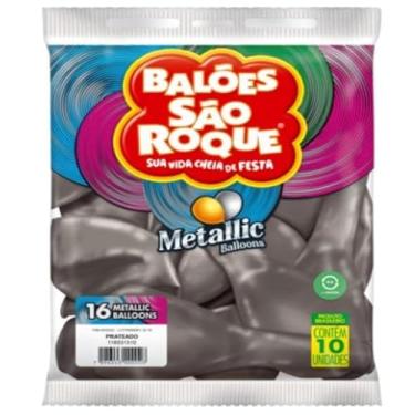 Imagem de Kit Balão São Roque Metálico 16 Polegadas com 10 Unidades