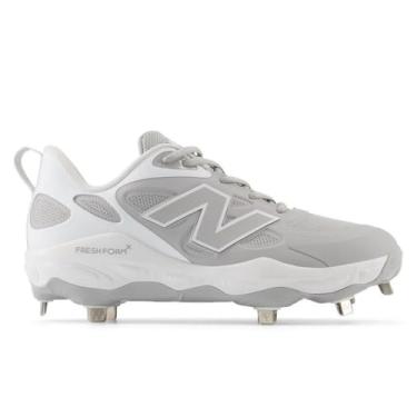 Imagem de New Balance Tênis feminino Fresh Foam X Velo V4 Metal Softball, Raincloud/Branco, 9.5