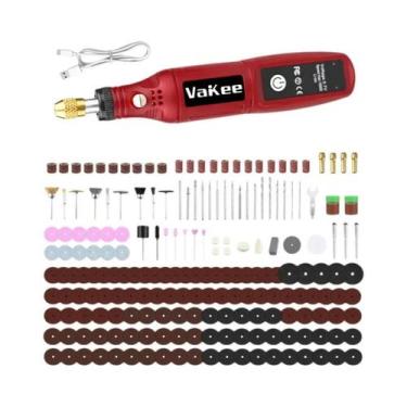 Imagem de Furadeira Elétrica Mini Sem Fio USB Vakee Ferramenta Rotativa Portátil