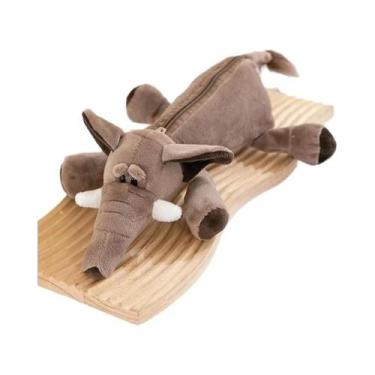 Imagem de Estojo De Lápis De Pelúcia Grande Com Desenho De Animais Para Crianças