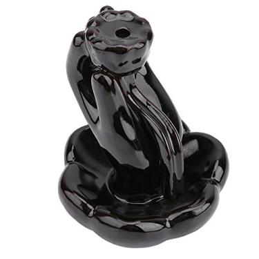 Imagem de HEEPDD Queimador de Incenso de Refluxo de Fumaça, Suprimentos de Aromaterapia de Cerâmica Criativa, Decoração de Casa, Com Efeito de Sono para Auxílio à Meditação, para Sala de chá, (Tipo 3)