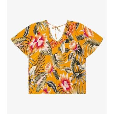 Imagem de Blusa Feminina Plus Size Infinita Cor Amarelo-Feminino