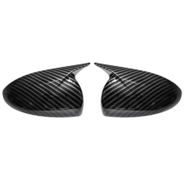 Imagem de Capas de asa para Chevrolet para Aveo para Sonic 2011-2014 capa de espelho lateral retrovisor de carro tampa de porta abs carbono/preto capa traseira externa (preto brilhante)