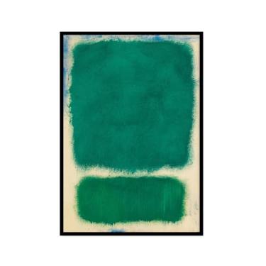 Imagem de Pôster de arte de parede vintage Mark Rothko arte moderna abstrata blocos de cores minimalistas pintura em tela impressão sala de estar decoração de casa (SKU6,20.3x30.5 cm = (20x30cm), moldura preta