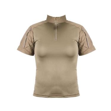 Imagem de Camiseta Combat Tshirt Feminina Manga Curta - Safo Militar, Caqui, P