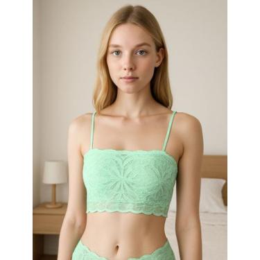 Imagem de Sutiã com Bojo de Renda Top Faixa - c2 MELISSA, Verde, M