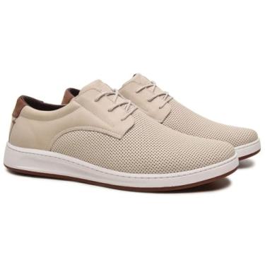 Imagem de Freeway, SAPATÊNIS MASCULINO FREEWAY COOPER04 EM COURO CASUAL Cor:Off White;Tamanho:40