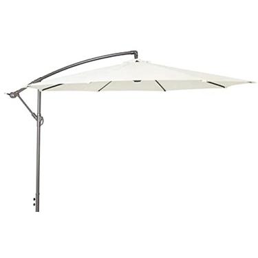 Imagem de Guarda-sol cantilever, guarda-sol ao ar livre, guarda-chuva suspenso, guarda-sol à prova d'água, guarda-sol de praia 3M com manivela e inclinação, proteção UV, base não incluída