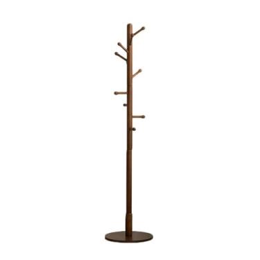 Imagem de SLGGPJBU Cabideiro cabideiro de madeira maciça de 180 cm, independente, 10 ganchos, cabide de árvore de corredor com suporte de base redonda