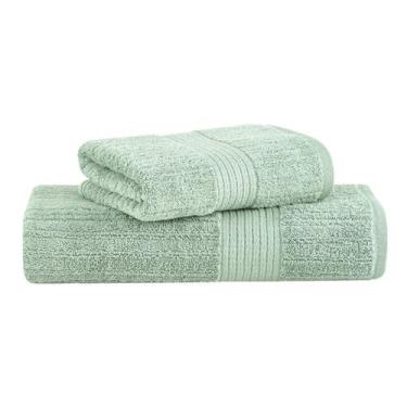 Imagem de Kit Jogo de Toalhas Buddemeyer 2 Peças Banho e Rosto Fio Penteado Cane