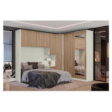 Imagem de Quarto Modulado Casal Ambiente Composição 7 New Predileto 5 Peças Arei