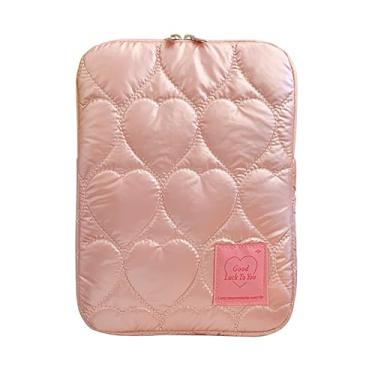 Imagem de Capa protetora para tablet de 9 a 11 polegadas para iPad Pro 11 Air 4 de 10,2 abas, bolsa protetora fofa de coração, acolchoada para laptop, capa de transporte